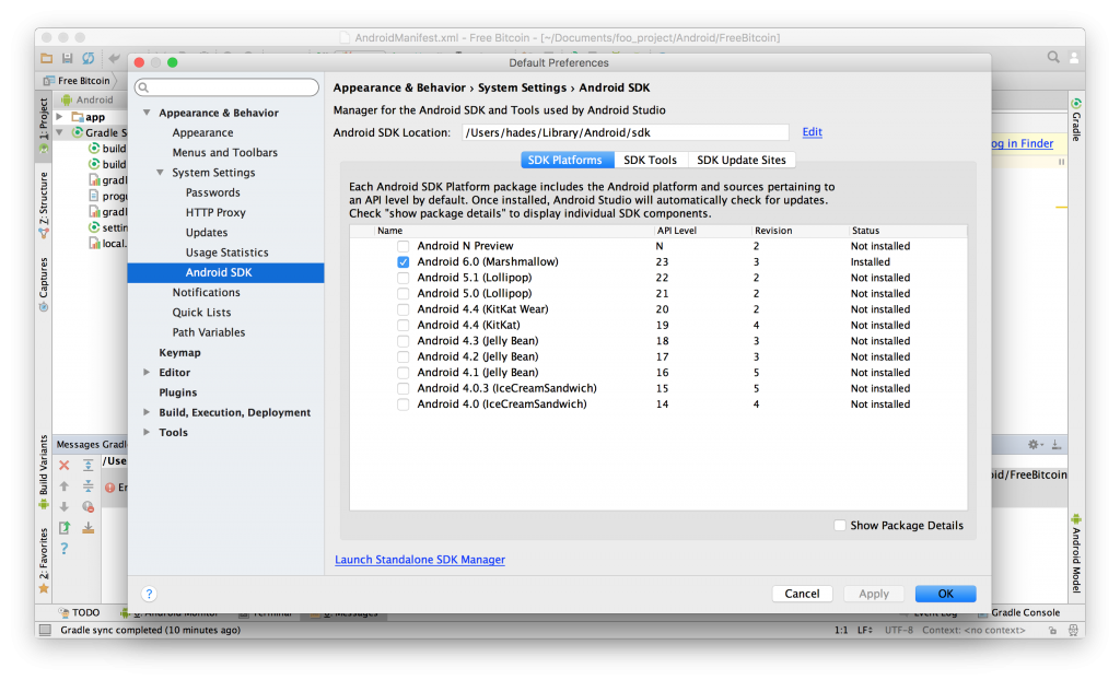 Android SDK Manager